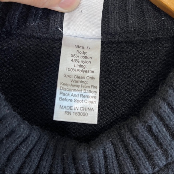 Ivory Ella Black Elephant Christmas Sweater Size Small - Picture 3 of 3